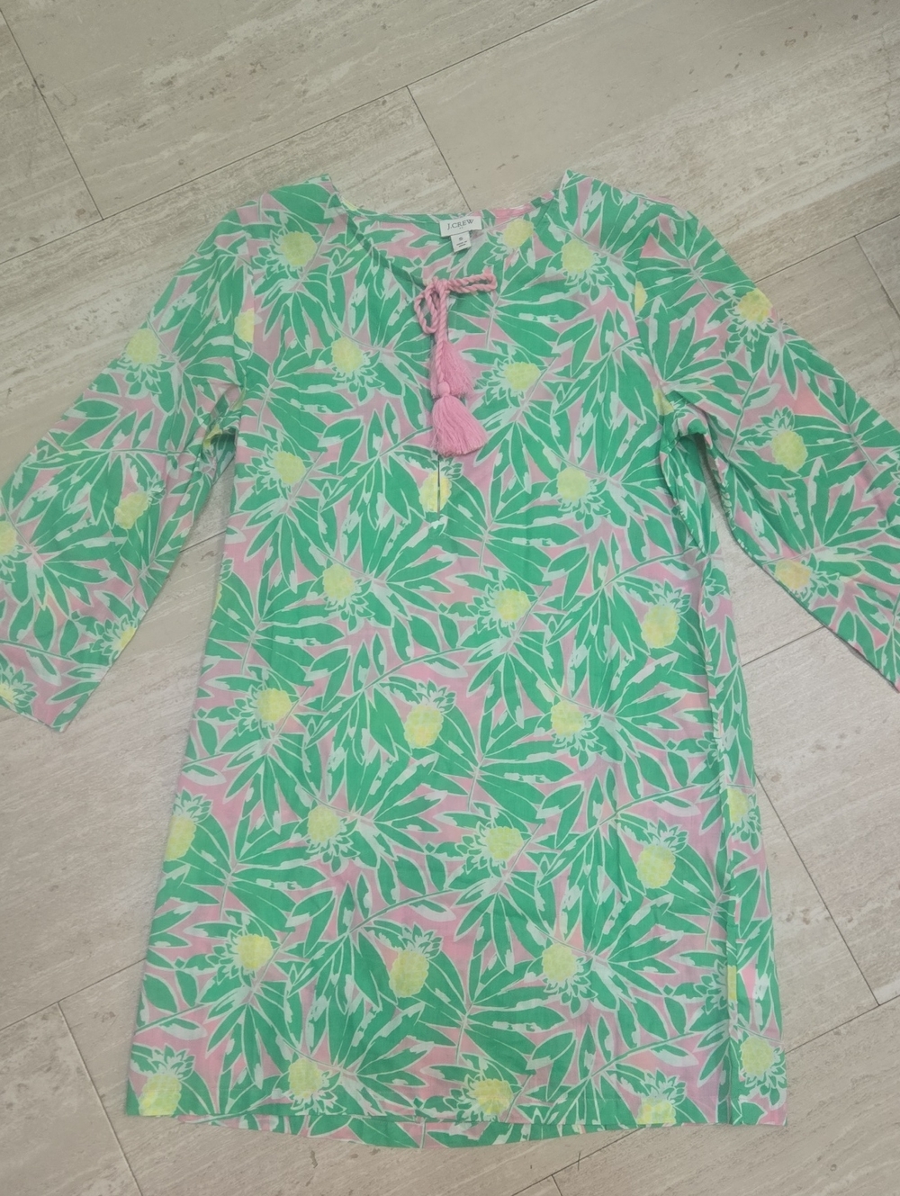 Re-Imagined by J. Crew Multi-Color Tropical Print Cover-Up Dress